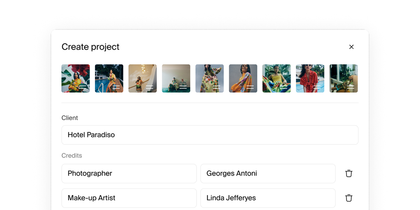 Create Projects and credit the Crew